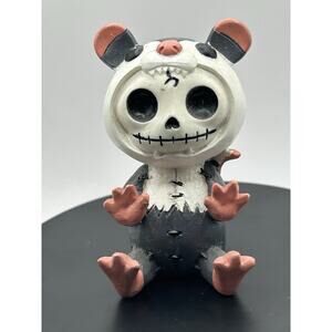 EUC Furrybones Figurine “Awesome” Skeleton in ‘Possum Costume Collectible - Goth
